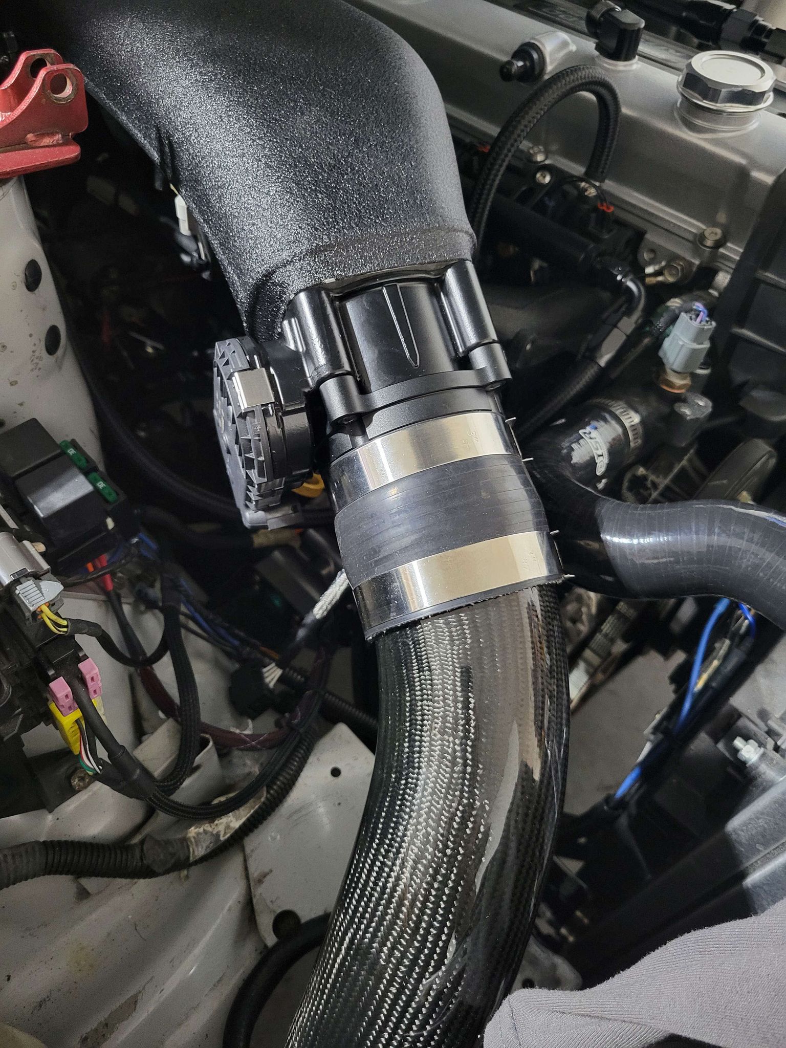 Custom Carbon Fiber Intercooler Piping